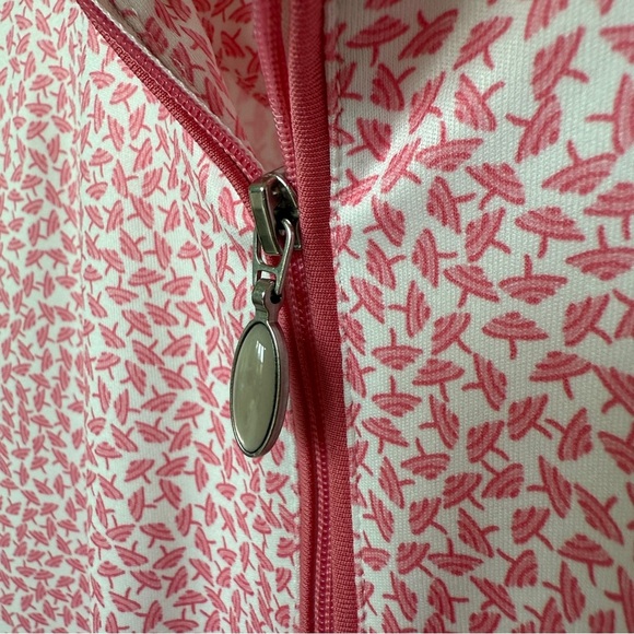 Greg Norman Women's Pink Umbrella Pattern Polo Shirt Size M Quarter-Zip Stretch - Picture 6 of 11